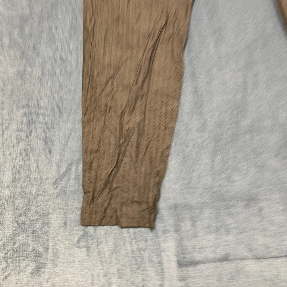 Abercrombie & Fitch Chino Pants Men Large Brown Herringbone Stretch Skinny Taper